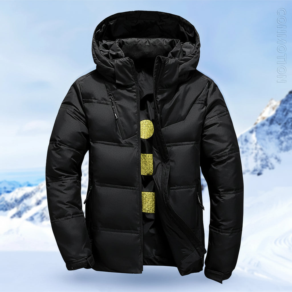 White Duck Down Jacket Men Winter Men's Coat Windproof Removable Cap Parkas Solid Color Outdoor Casual Hooded Overcoat Clothes