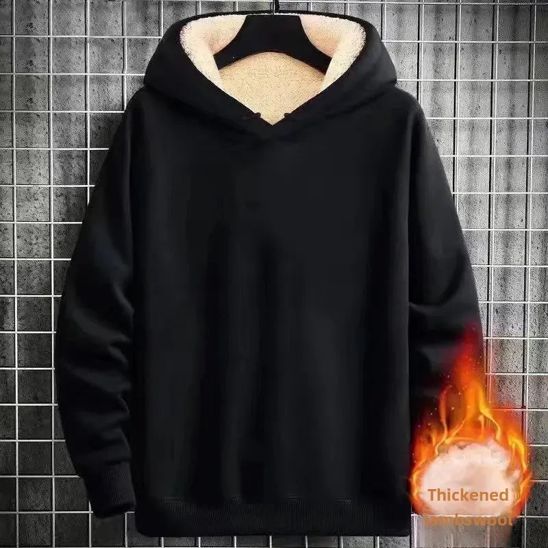 Herfst Winter Verdikt Warm Heren Fleece Gevoerd Sweatshirt Losvallend Casual Vest Sportjack Met Capuchon Trendy