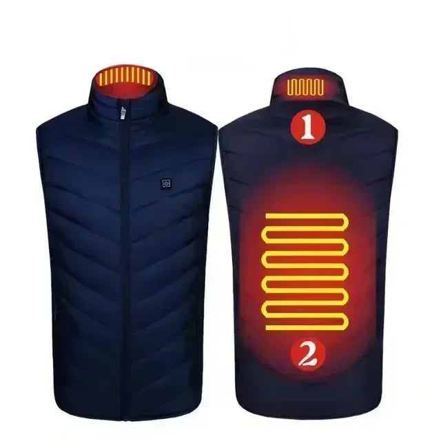 26 Areas Heated Vest Men Winter Electrically Jacket Usb New Ski Warm Sleeveless Jacket Heated Thermal Waistcoat Heating Clothing