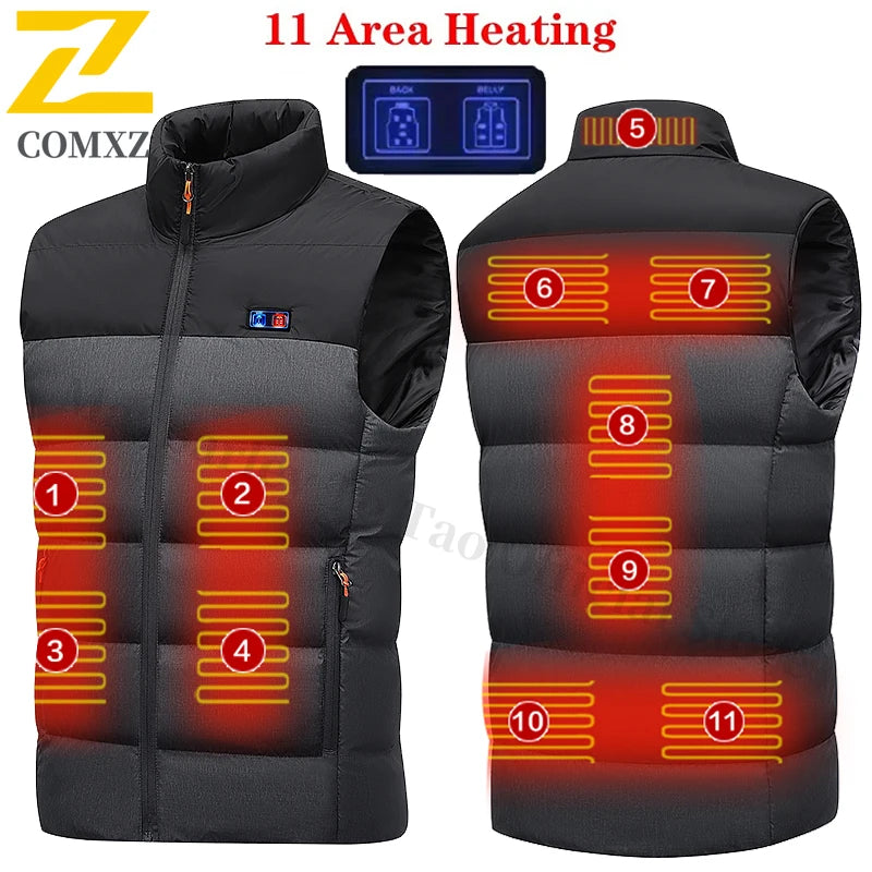 Men's USB Heated Vest  Smart Battery-Powered Thermal Jacket Windproof Water-Resistant for Hiking  Outdoor Work and sports 2025