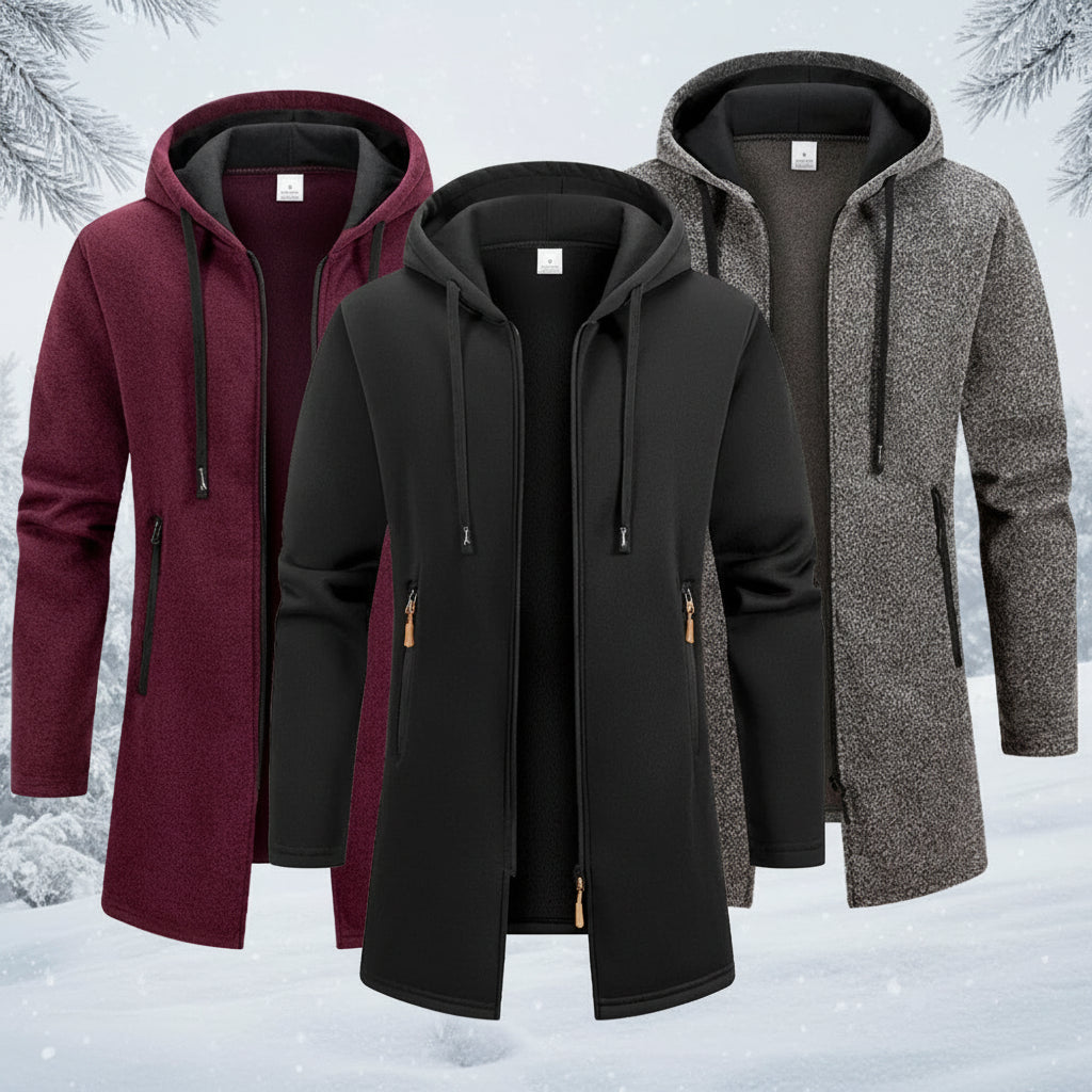 New Streetwear Men's Long Sleeve Sweatshirts for Men Zipper Hooded Oversize Winter Warm Jacket Coat Outdoor Tracksuit Men