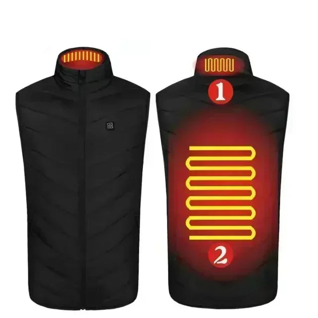 26 Areas Heated Vest Men Winter Electrically Jacket Usb New Ski Warm Sleeveless Jacket Heated Thermal Waistcoat Heating Clothing