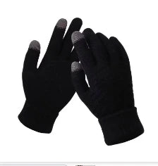 Dames Heren Warme winterhandschoenen met touchscreen Stretch Klassieke gebreide wanten Wol Volledige vinger Outdoor Fietsen Rijhandschoen